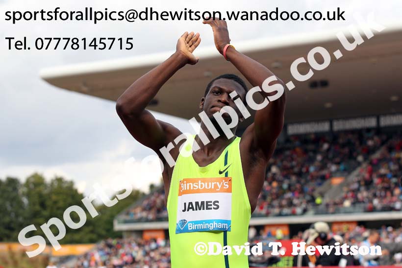 Kirani James wins the mens 400 metres at the Sainsbury's Birmingham Grand Prix. Photos: David T. Hewitson/Sports for All Pics